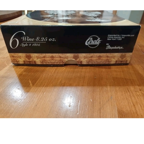 Pasabahce Circle of Art * White Rose Wine Glasses* 8.25oz. - Picture 12 of 12